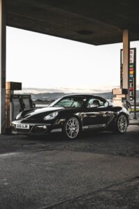 black car in storage