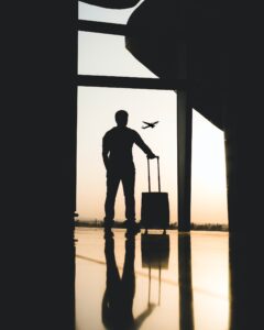 man with luggage