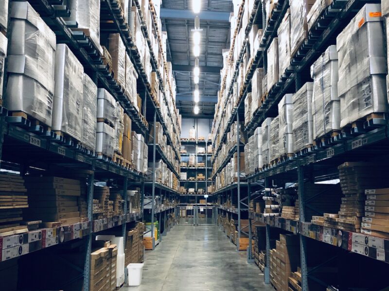 goods stored vertically