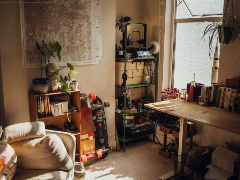 clean organised room